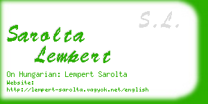 sarolta lempert business card